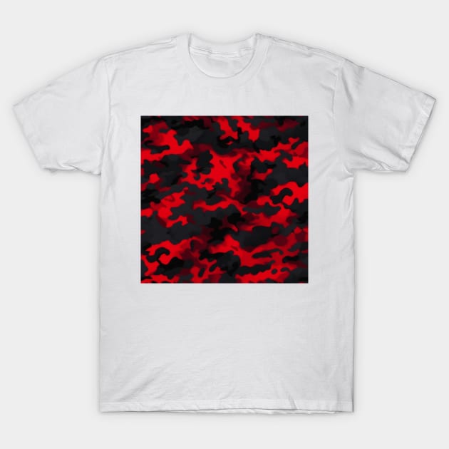 RED AND BLACK CAMOUFLAGE DESIGN, IPHONE CASE AND MORE T-Shirt by ZARBIT